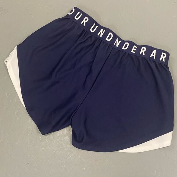 Under Armour | Navy Blue and White Track Shorts - Picture 9 of 15